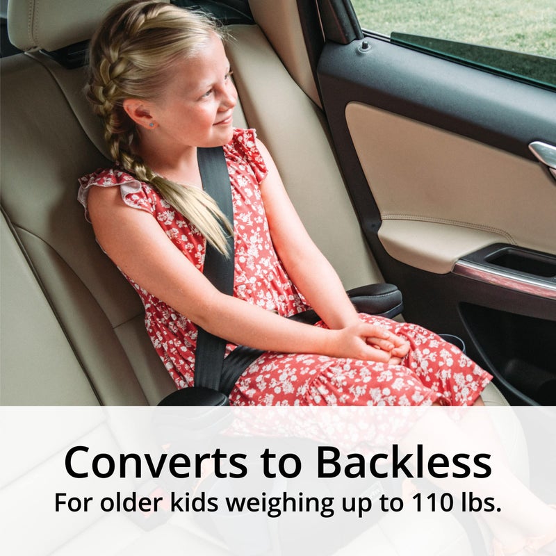 Chicco مقعد سيارة Chicco KidFit ClearTex Plus 2 في 1 معزز موضع الحزام، مقعد معزز بدون ظهر ومقعد معزز بظهر مرتفع، للأطفال من عمر 4 سنوات وما فوق ومن وزن 40-100 رطل. | أوبسيديان/أسود - Image 5