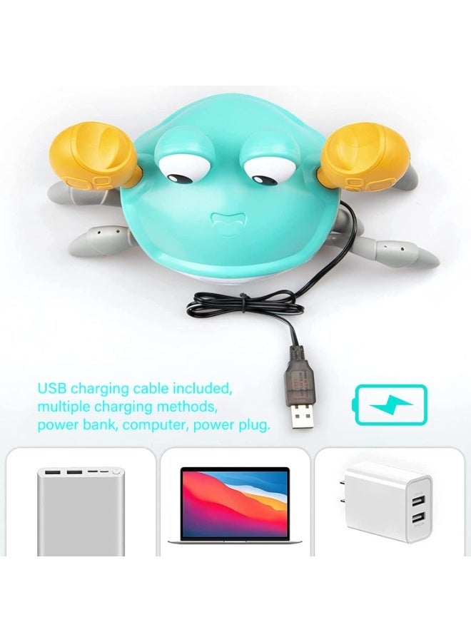 ARGT Crawling Crab Baby Toy with Lights & Music – Interactive Walking Crab with Obstacle Avoidance & USB Rechargeable Design for Toddlers 3–12 Months - Image 4