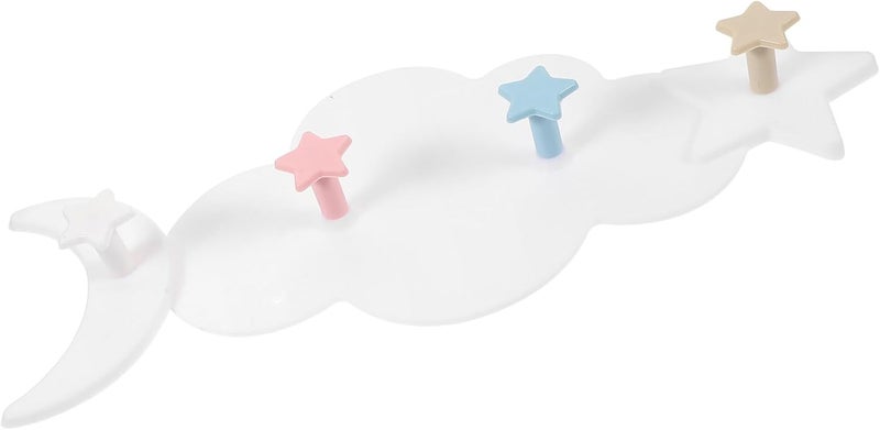 STAHAD Cloud Shape Hanging Hooks Wall-Mounted Utility Hooks Punch-Free Adhesive Lightweight Gray Cloud Organizer for Room Clothes Hats Storage - Image 1