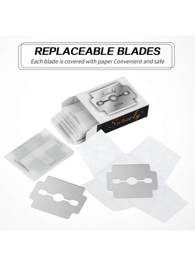 Mudder 120 قطعة شفرات استبدال حلاقة الكالو شفرات طائرة الذرة شفرات فولاذية مقاومة للصدأ أداة العناية بالقدم لإزالة الكالو - Image 4