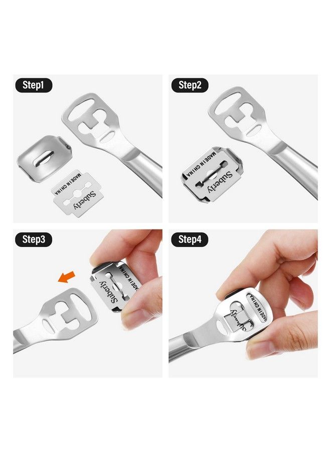 Mudder 120 قطعة شفرات استبدال حلاقة الكالو شفرات طائرة الذرة شفرات فولاذية مقاومة للصدأ أداة العناية بالقدم لإزالة الكالو - Image 5