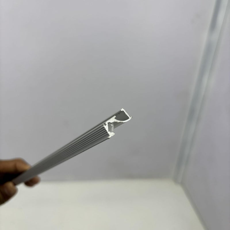 ABAJ أضواء شريط LED دائرية من الألمنيوم 21x09 مم للأثاث بطول 1 متر مع قنوات ضوء دائرية وزوايا مع غطاء موزع وأغطية نهاية ومشابك تثبيت بدون LED حزمة من 5 - Image 2