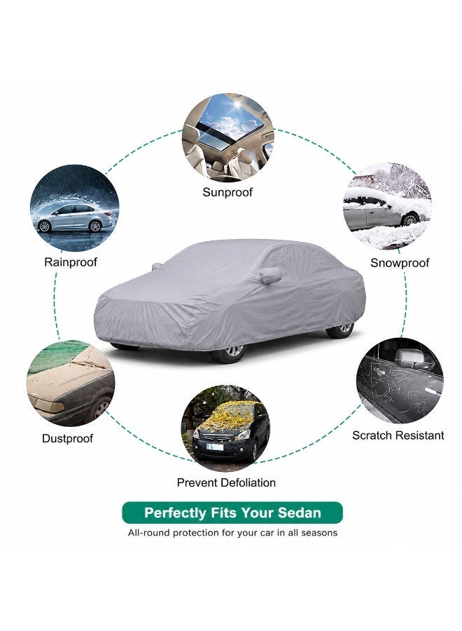 SolidX Car Body Cover – All Weather Waterproof, UV Sun Protection & Dustproof Cover for Full-Size Luxury Sedans - Image 2