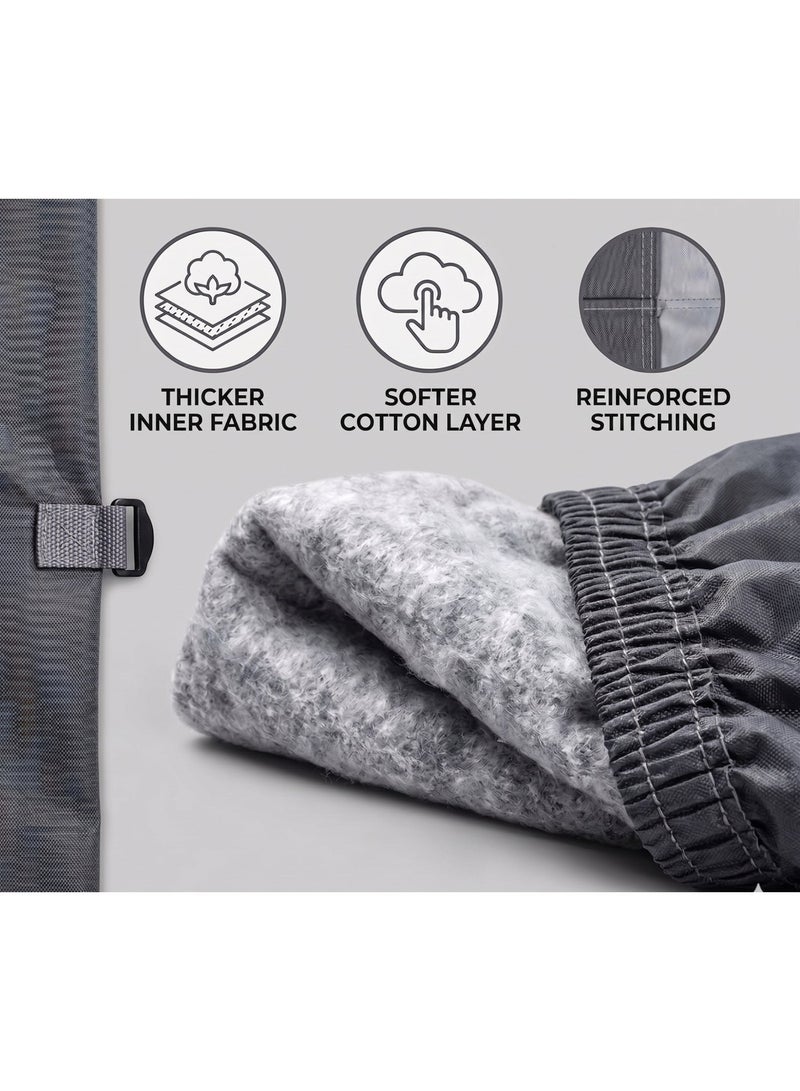 SolidX Car Body Cover – All Weather Waterproof, UV Sun Protection & Dustproof Cover for Full-Size Luxury Sedans - Image 3