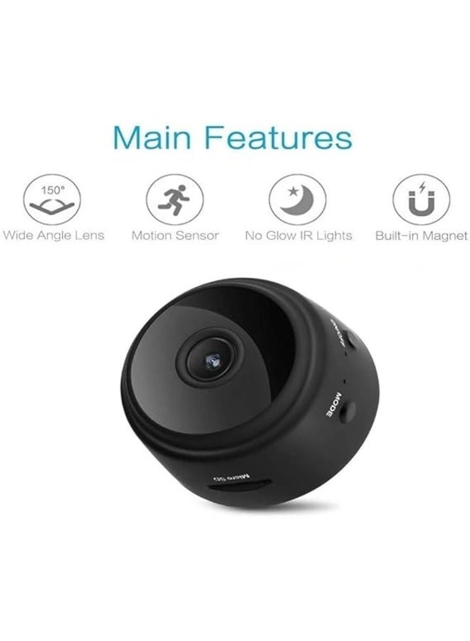 Generic Mini Wireless Camera Home Security Camera1080P HD with Night Vision & Motion Detection & Phone Application & Built-in Battery Cat Dog Camera Room Camera for Pet or Home Security  - Image 1