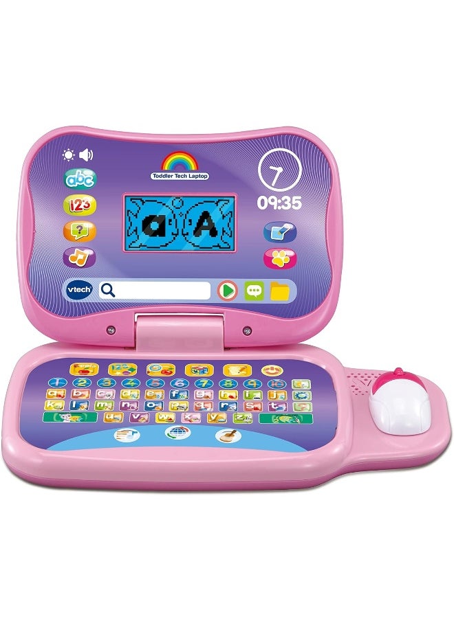 vtech Toddler Tech Laptop, Pink Interactive Educational Computer Toy, 20 Games For Pre-School Children, Learn Alphabet  - Image 1