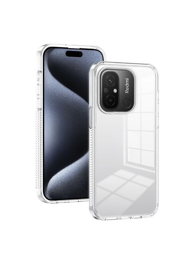 Case For Xiaomi Redmi 12C Anti-slip Clear Acrylic Hybrid TPU Phone Case