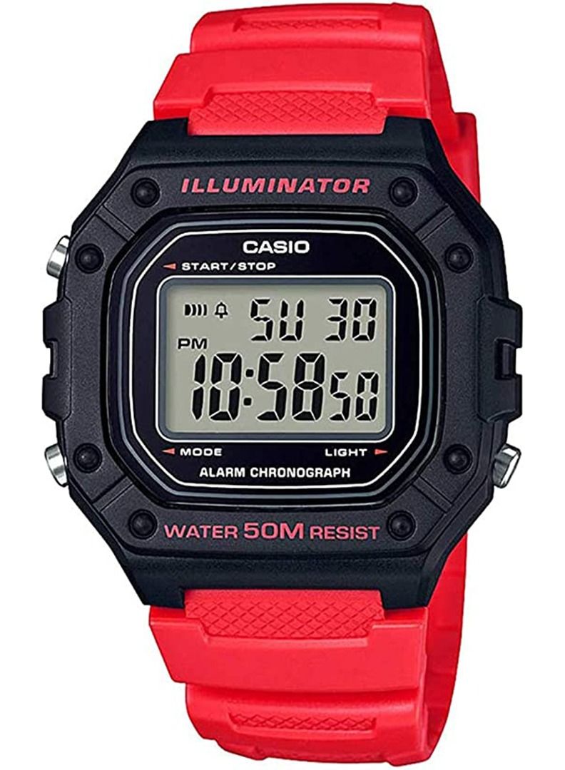 CASIO Men's Resin Digital Wrist Watch W-218H-4BVDF - Image 1