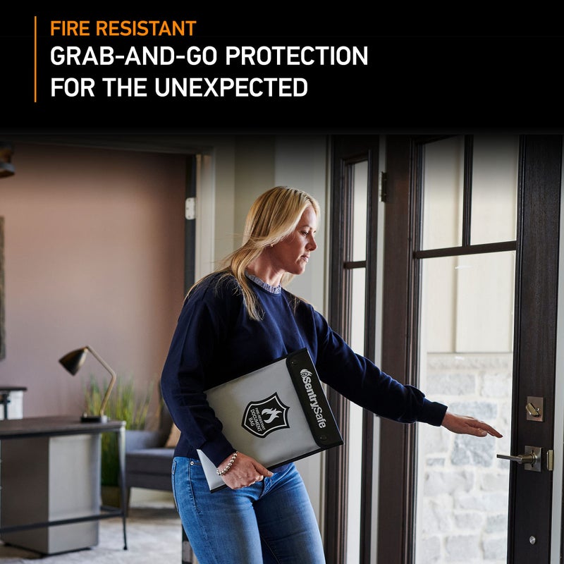 SentrySafe Fire and Water Resistant Portable Bag with Zipper for Money or Document Storage, FBWLZ0SSC - Image 2