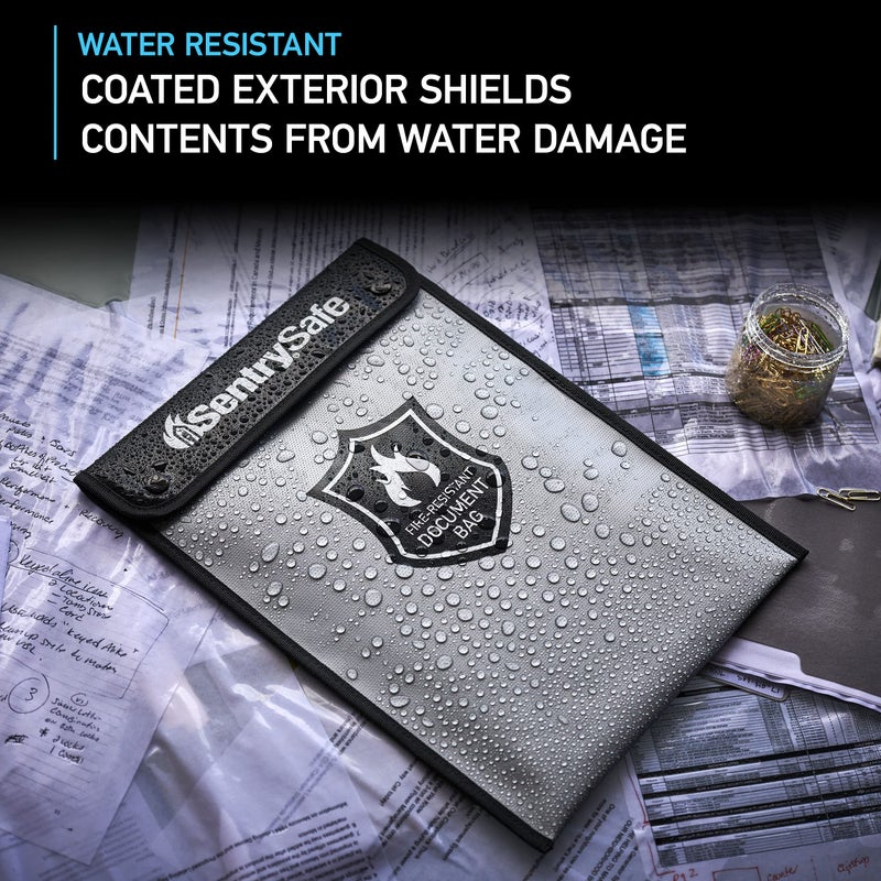 SentrySafe Fire and Water Resistant Portable Bag with Zipper for Money or Document Storage, FBWLZ0SSC - Image 3