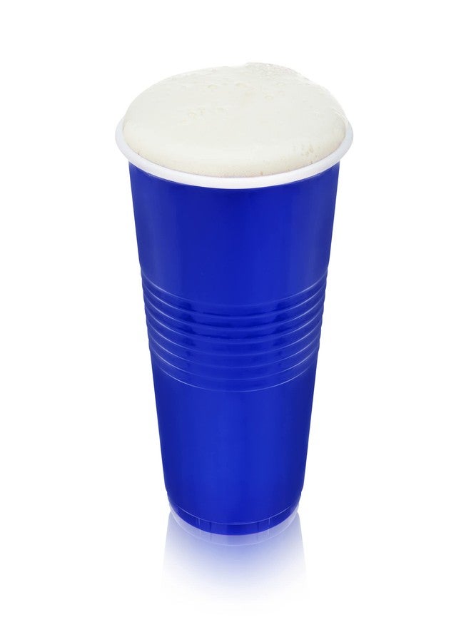 True Plastic Cups Disposable Perfect for Iced Coffee, Wine, Cocktails, Picnic, Camping, Beer Pong, Birthday, Outdoor Party, 16 oz, Set of 24, Blue - Image 3