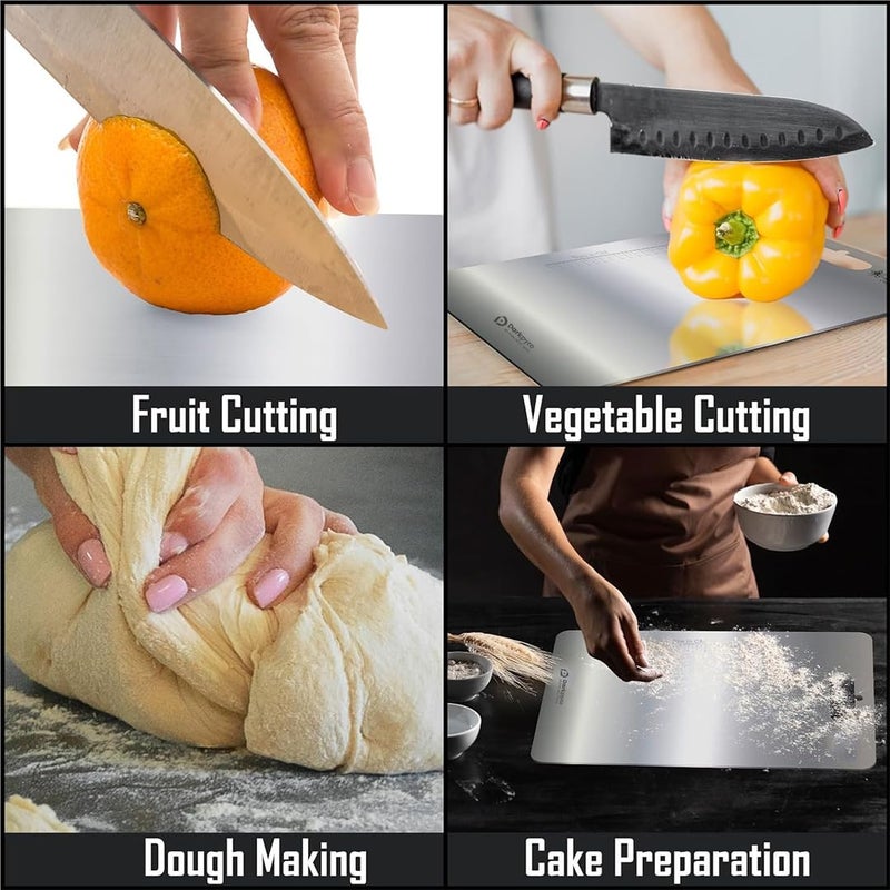 Darkpyro Stainless Steel Chopping Board,Vegetable and Fruit Cutting Board Pack of 1 - Image 3