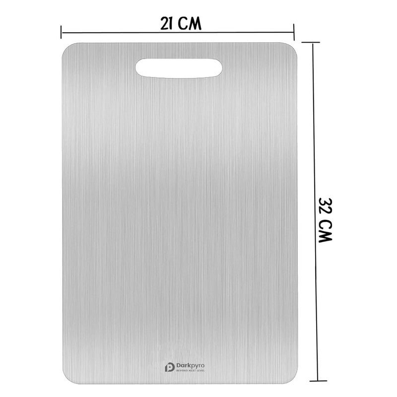 Darkpyro Stainless Steel Chopping Board,Vegetable and Fruit Cutting Board Pack of 1 - Image 4