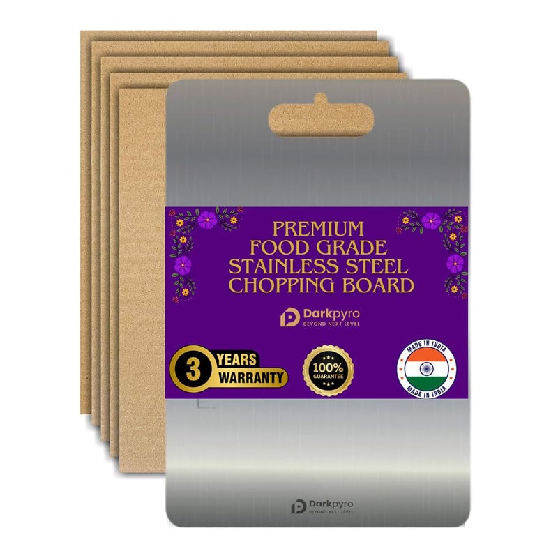 Darkpyro Stainless Steel Chopping Board,Vegetable and Fruit Cutting Board Pack of 1 - Image 1
