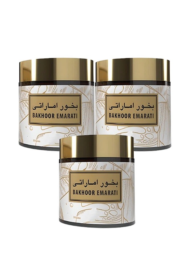 Bakhoor 3 Pieces Bakhoor Emarati 30 Grams - Image 1