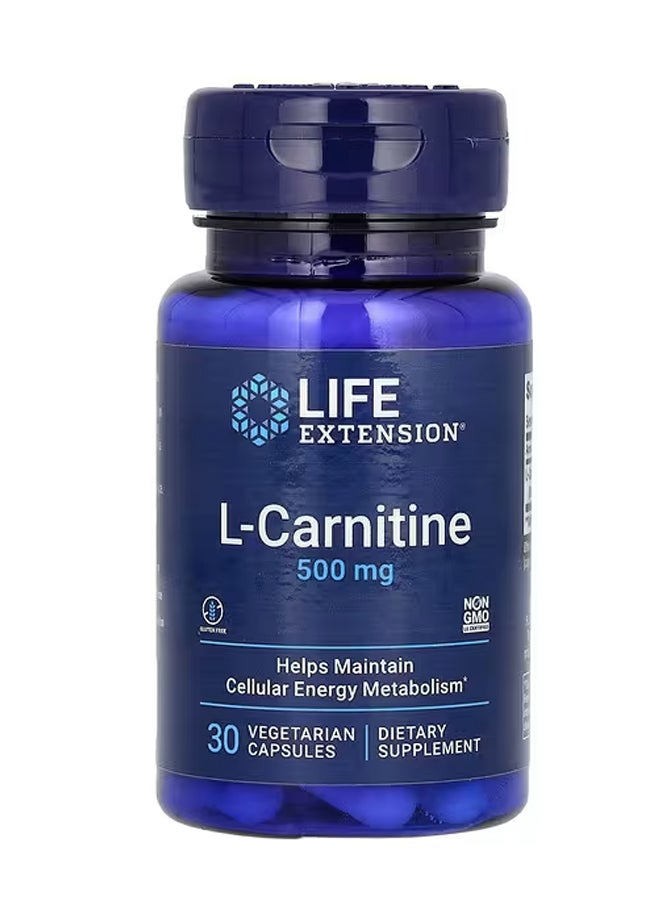 لايف إكستنشن ال كارنتين 500 مجم 30 كبسولة نباتية