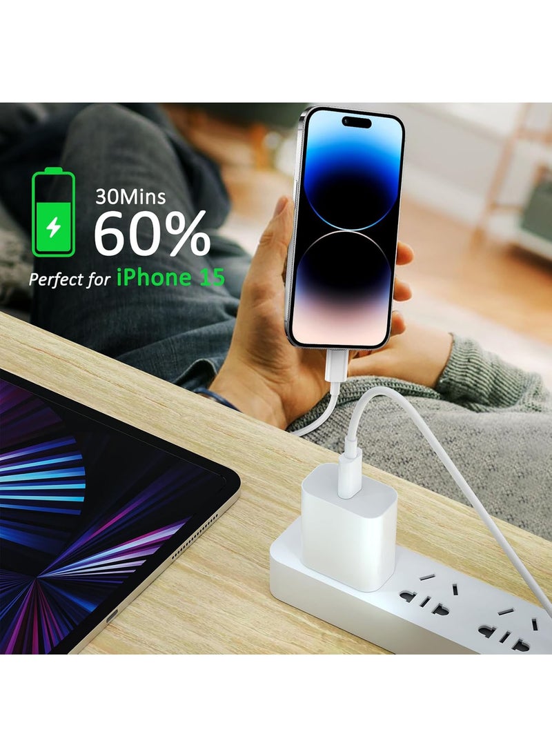 Lesha - USB C Cable 60W, USB-C to USB-C Cable USB C Charger Cable for iPhone 15, Mac Book Pro 2020, iPad Pro 2020, Switch, Samsung Galaxy S20 Plus S9 S8 Plus, Pixel, Laptops and lot more - Image 1