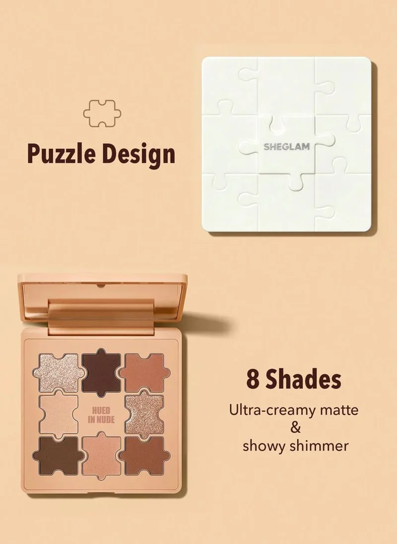SHEGLAM Jazy Jigsaw Eyeshadow Palette-Hued In Nude