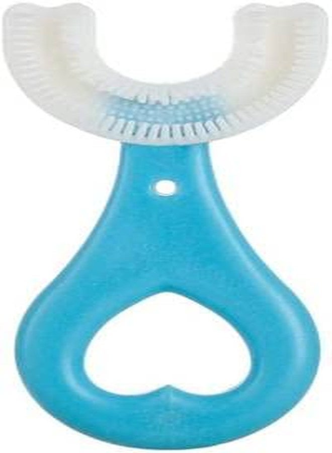 Veki Kids U Shaped Silicone Toothbrush for Manual Whitening (Blue) - Image 1