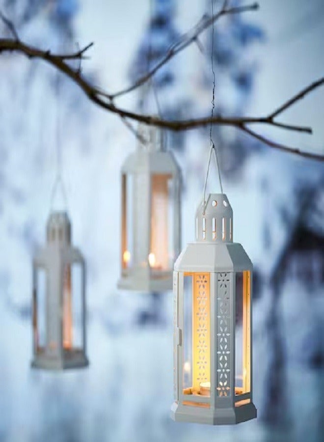 Tealight lantern, indoor/outdoor, white, 22 cm - Image 3