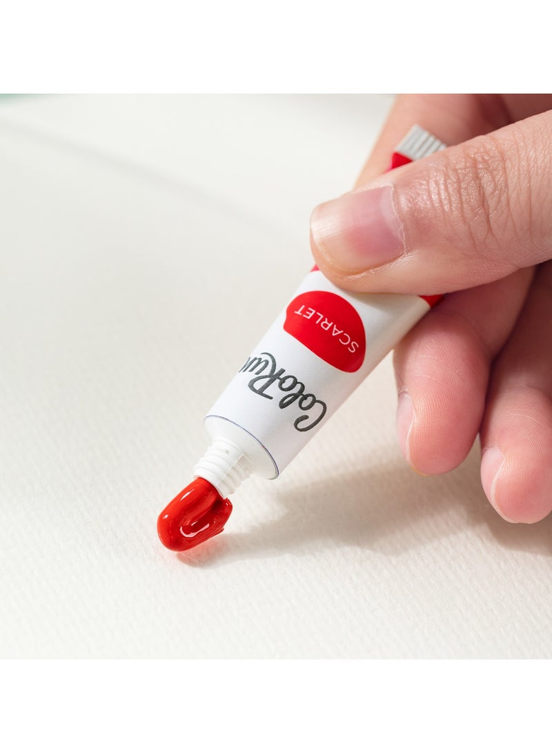 ديلي EC18-12 مجموعة ألوان مائية 5 مل × 12 لونًا مع فرشاة - مثالية للرسم والفنون المدرسية - Image 3