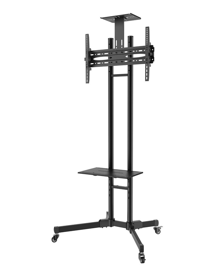 ELTRAZONE TV CART Camera shelf & AV shelf included. TV cart is ideal for commercial use in offices, schools, hotels, airports, laboratories, lobbies, hospitals, churches - Image 1