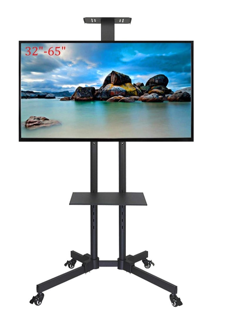 ELTRAZONE TV CART Camera shelf & AV shelf included. TV cart is ideal for commercial use in offices, schools, hotels, airports, laboratories, lobbies, hospitals, churches - Image 3