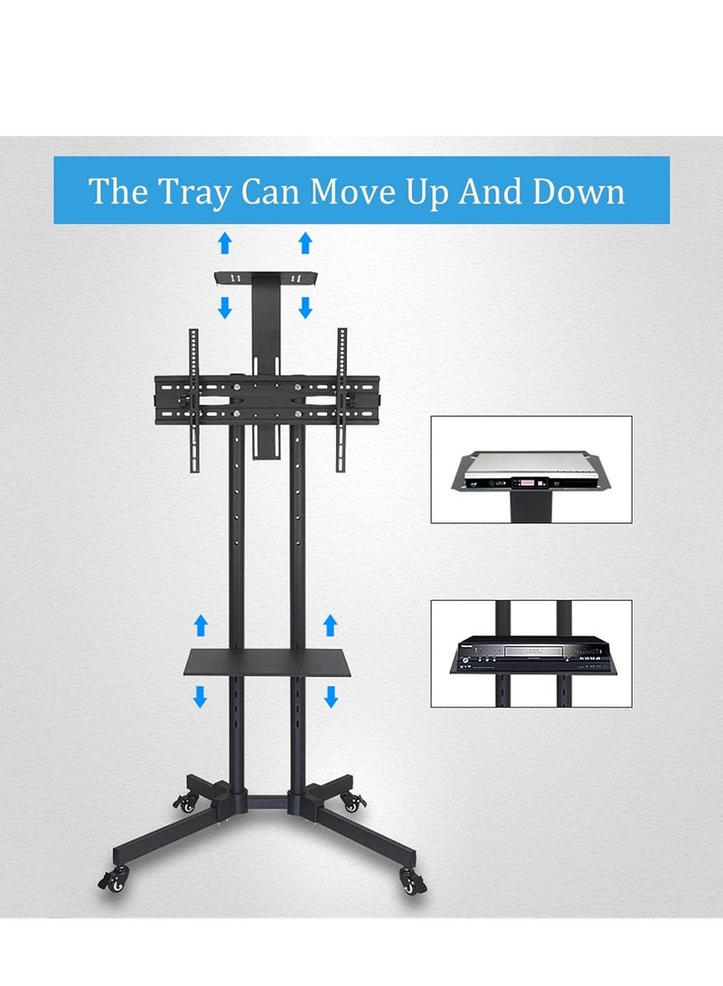 ELTRAZONE TV CART Camera shelf & AV shelf included. TV cart is ideal for commercial use in offices, schools, hotels, airports, laboratories, lobbies, hospitals, churches - Image 4