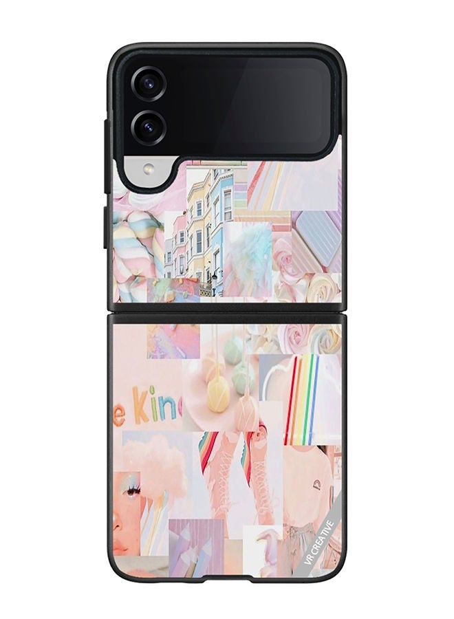 VR CREATIVE Protective Case Cover For Samsung Galaxy Z Flip4 Multicolour Design - Image 1