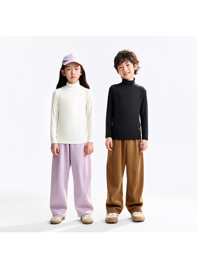 Annil Kids Boys And Girls High Collar Long Sleeve T-shirt Autumn New Black Size 150 - Image 2
