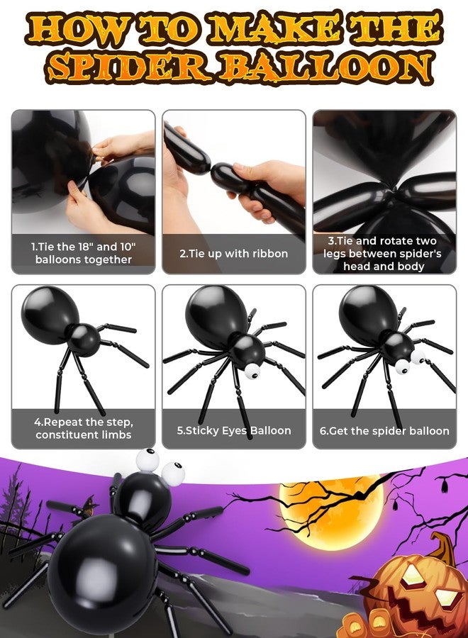 Haolongfa Halloween Balloons Garland Arch Kit,126pcs DIY Halloween Party Balloons With Black,Orange,Purple,Fruit Green,Confetti,Balloons,Boo,Spider,Pumpkin Foil Balloons for Halloween Party Decorations Indoor - Image 4