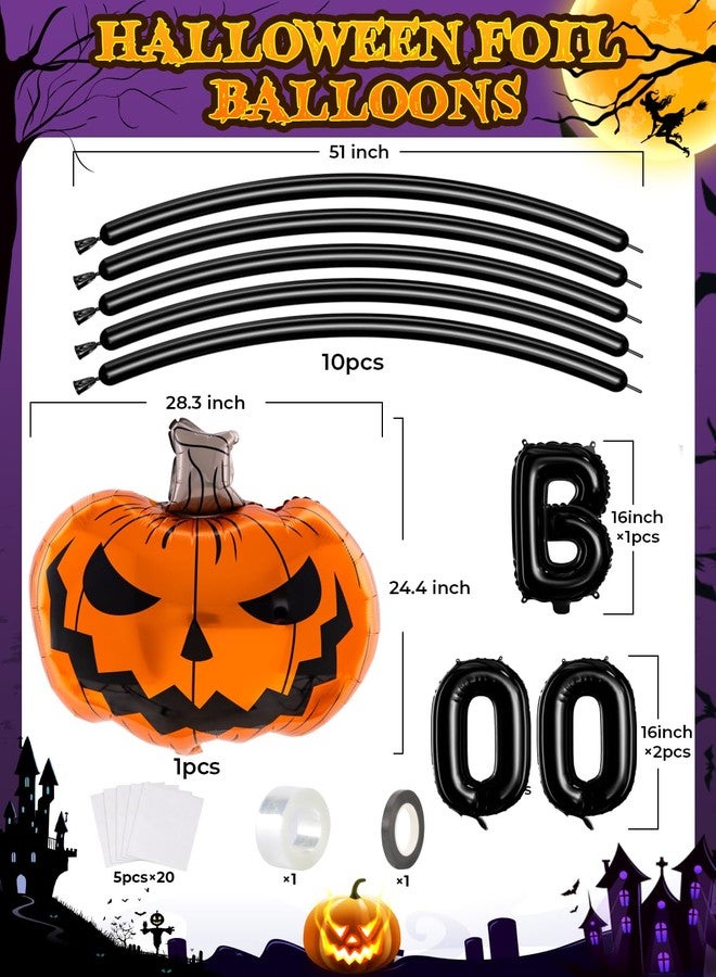 Haolongfa Halloween Balloons Garland Arch Kit,126pcs DIY Halloween Party Balloons With Black,Orange,Purple,Fruit Green,Confetti,Balloons,Boo,Spider,Pumpkin Foil Balloons for Halloween Party Decorations Indoor - Image 3