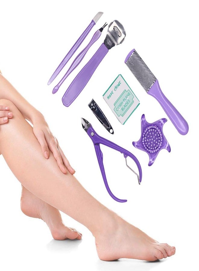 KAVIN Combo Of 8 Pieces Stainless Steel Pedicure Manicure Kit Skin Care Tools For Home And Saloon Use Random Colours Pack Of 1 - Image 1