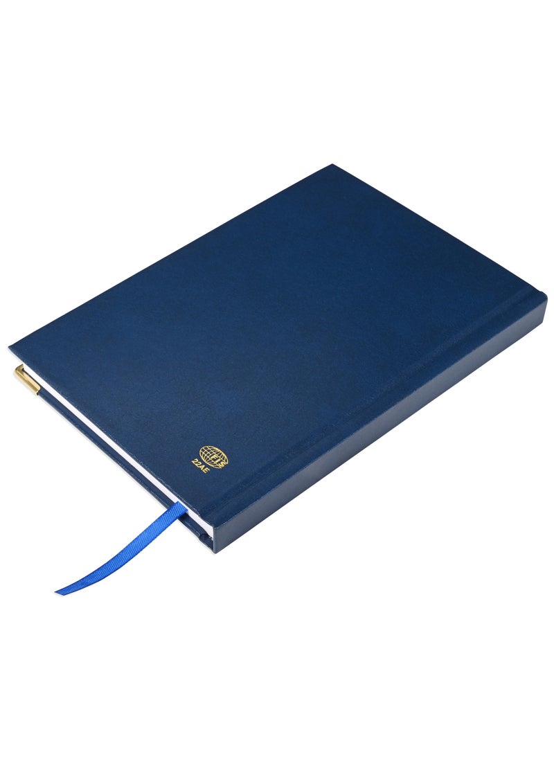 FIS Fis 2025 A5 Diary,Gold Corenrs, (Arabic/English) Vinyl 1Side Padded Blue -FSDI22AE25BL  - Image 5