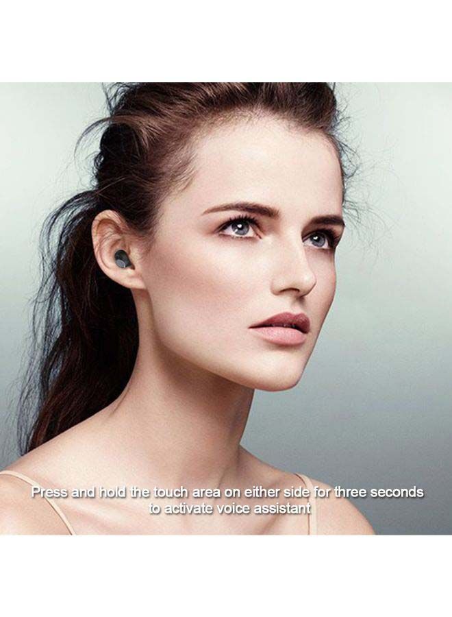 NIBEMINENT Bluetooth In-Ear Earbuds With Charging Case Black - Image 3