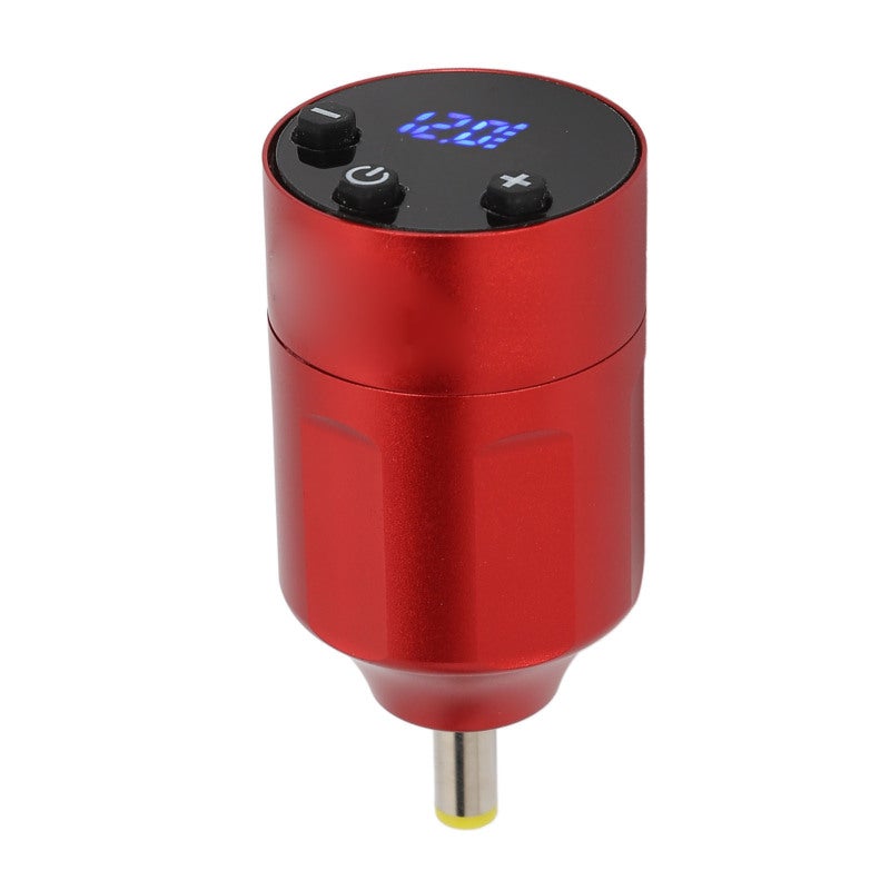 Wireless Tattoo Power Supply DC Interface 1300mAh Capacity LED Screen Tattoo Machine Battery Red - Image 3