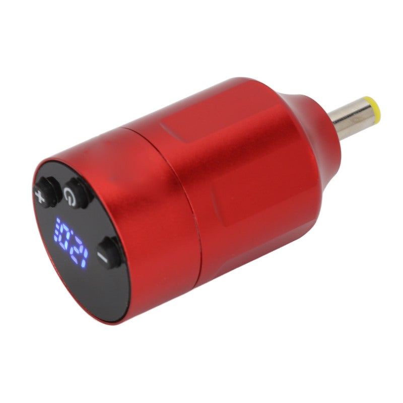 Wireless Tattoo Power Supply DC Interface 1300mAh Capacity LED Screen Tattoo Machine Battery Red - Image 5