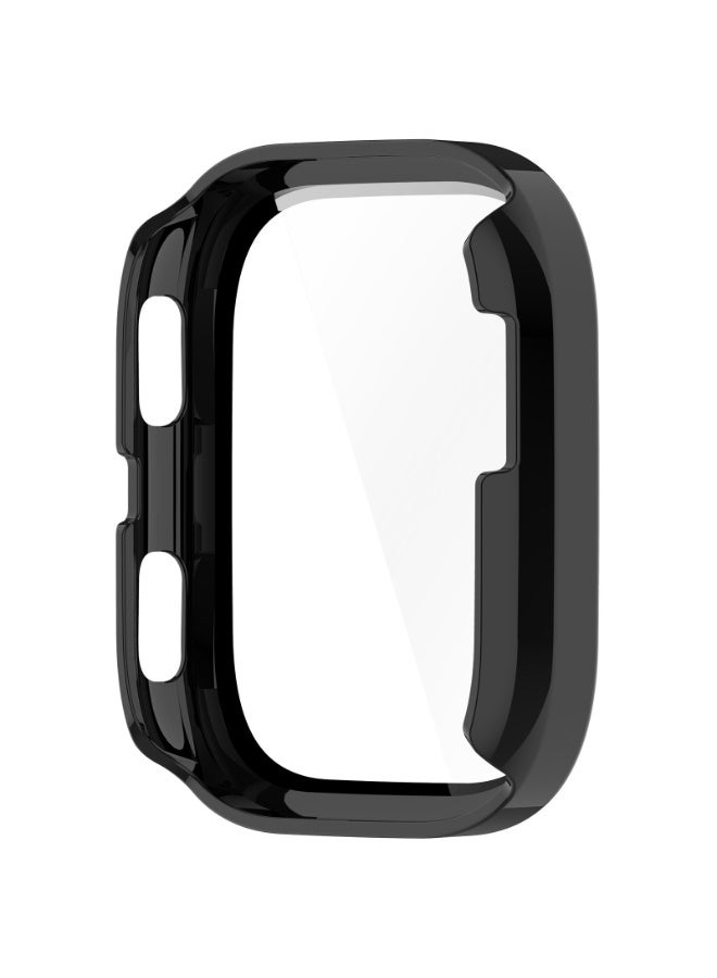 Case for Amazfit BIP 6 Tempered Glass+ Hard PC Cover, Coverage Protective Bumper Case Compatible with Amazfit BIP6 Protector Accessories (Black) - Image 4