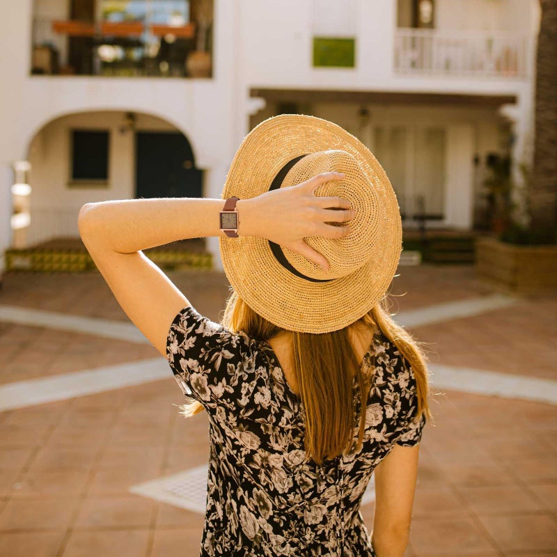 WOCCI 14mm Lug Width, Elegant Watch Band, Genuine Leather Replacement Strap with Silver Buckle (Terracotta Brown) - Image 5