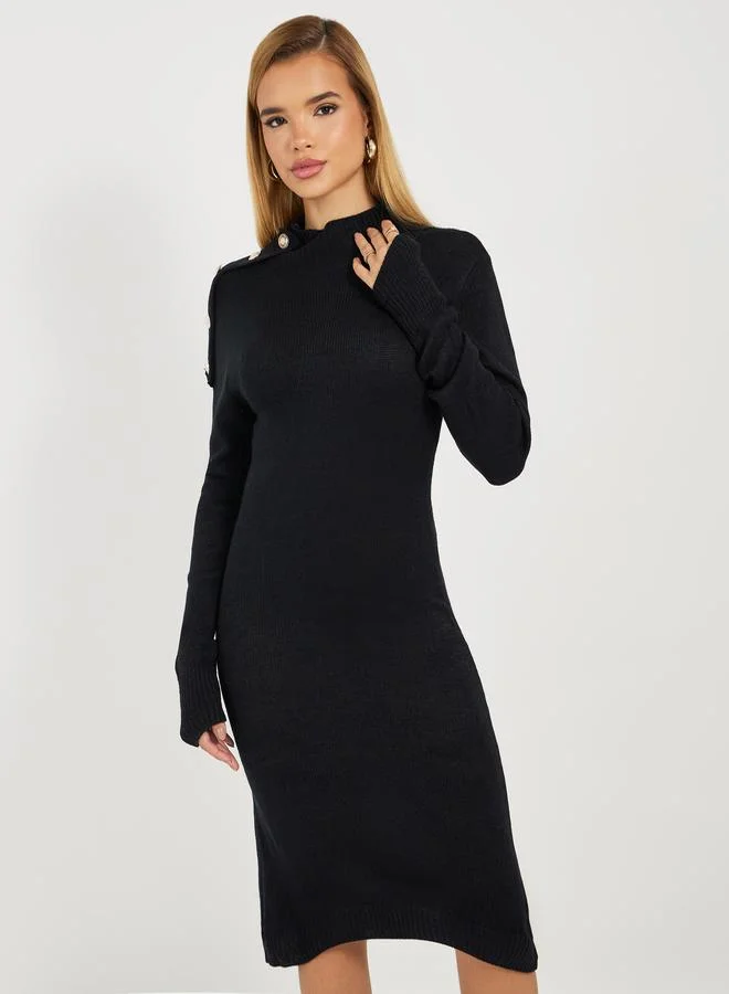 Styli Ribbed Knit Dress