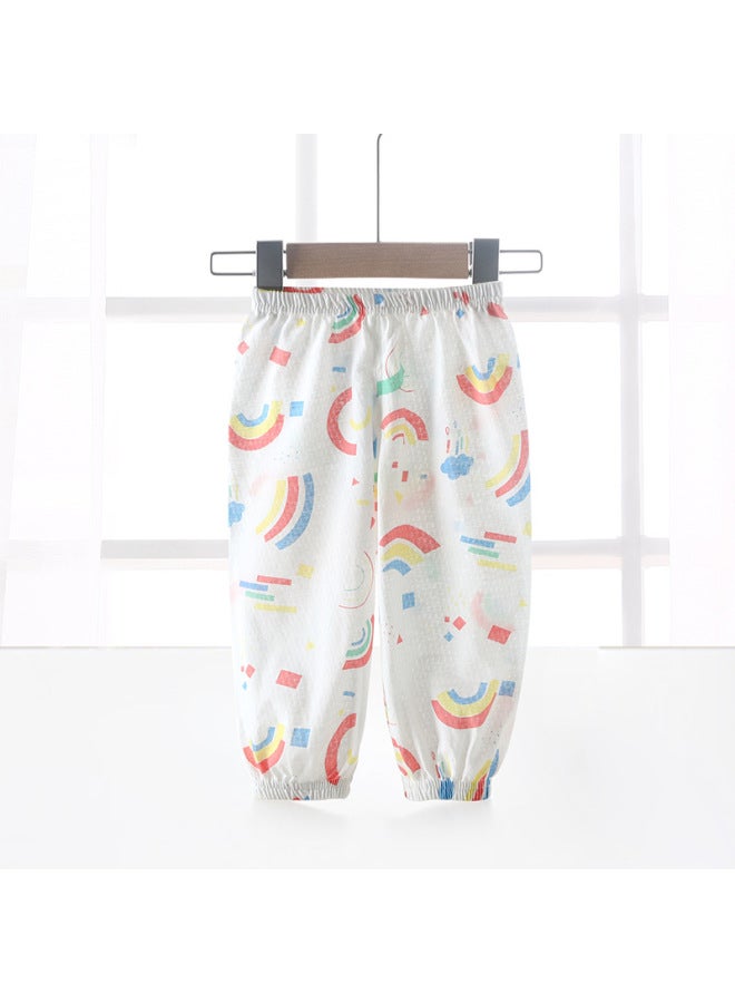 Baby Pants Summer Boys And Girls Mosquito-proof Pants Thin Baby Cotton Bloomers Lightweight Breathable Cartoon Printed Pants