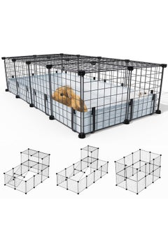 BUCATSTATE 20 Panels Guinea Pigs Cages: BUCATSTATE Small Animal Cage with Waterproof Mat, 47" L*24" W*12" H Metal Hedgehog Cage with Door, C&C Cage for Guinea Pigs, Bunny, Hedgehogs, Chinchillas  - Image 1