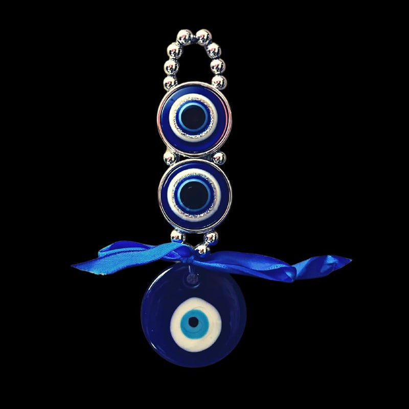 RIPE INDIA RIPE INDIA Blue Eyes Evil Eye Nazar Battu Hanging for Home Car for Good Luck Prosperity Glass Blue - Image 3