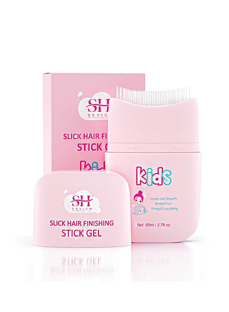 Sevich Pink Cloud Kids Broken Hair Finishing Stick Gel 80ml，Hair Gel for Toddlers， Kids Light Smell Hair Style Product， Mild Ingredients Designed for Children's Hair - Image 1