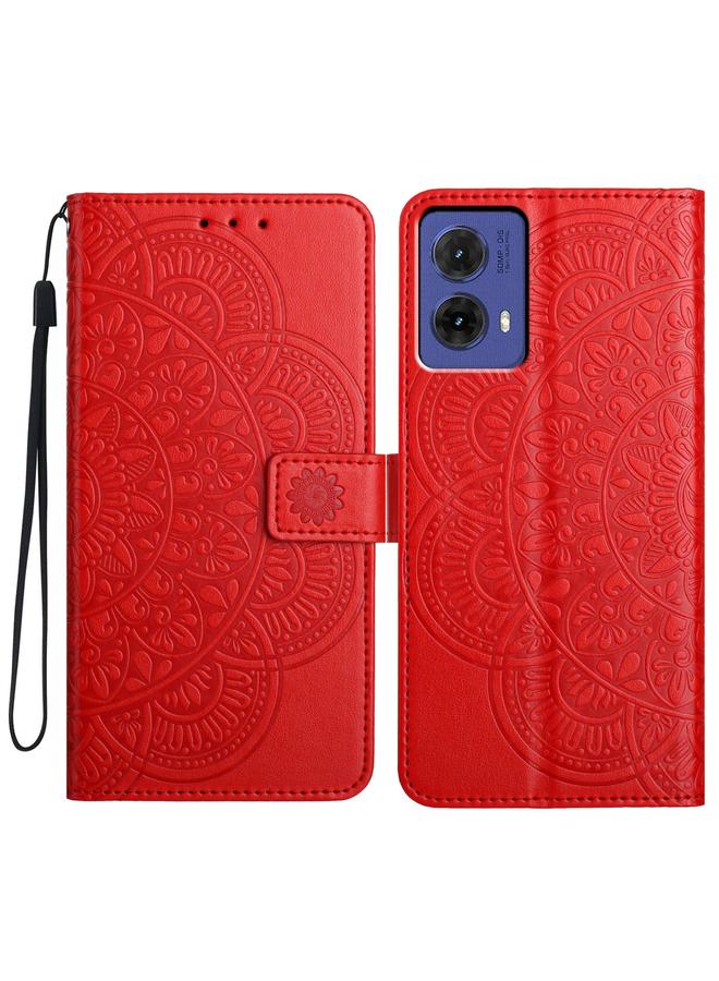 S-TOP Case For Motorola Moto G85 Flower Embossed Leather Phone Case - Image 1