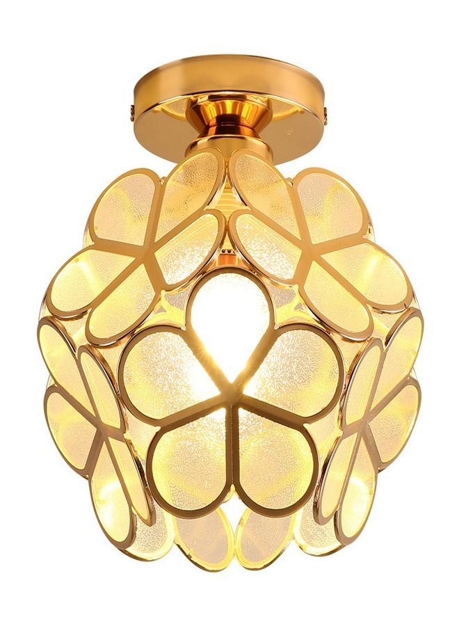 سي آند سي هوم زجاج حديث مصباح السقف زهرة عاكس الضوء الثريا تجهيزات ضوء السقف مصباح السقف لغرفة المعيشة غرفة نوم 20x20 سم - Image 2