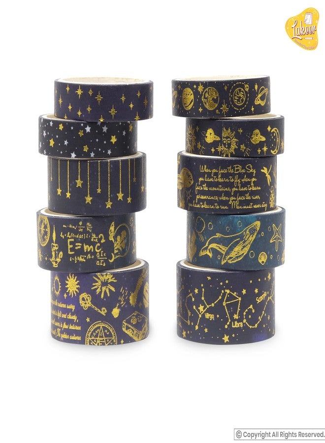 Lakeer Washi Masking Tape Set of 10 Rolls - The Star of Baghdad - Washi Tapes for Scrapbooking, DIY Craft, Decoration, Gift Wrapping, etc. - Image 3