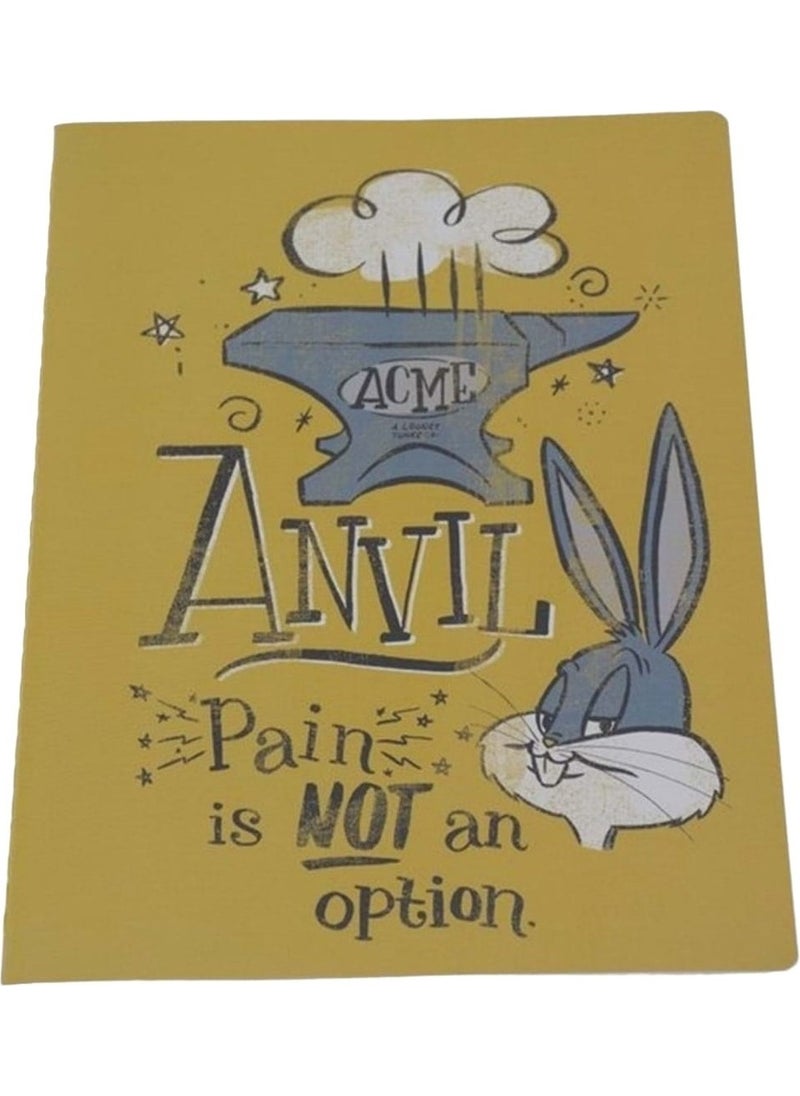Mynote Umur Trendy 19 x 26 Looney Tunes 60 Pages Lined Notebook 
