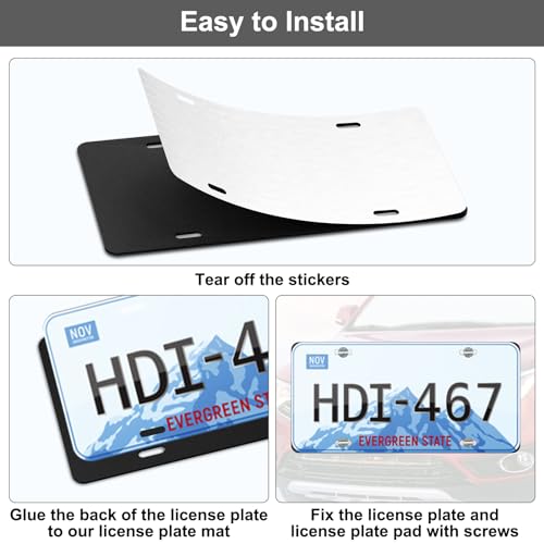 Demao License Plate Pad Anti Rrattle 2 Pack, License Plate Foam Padding Shockproof, Universal Fit for Car &SUV Noise Reduction & Vibration Dampening,11.6"x5.8"x0.1" - Image 4