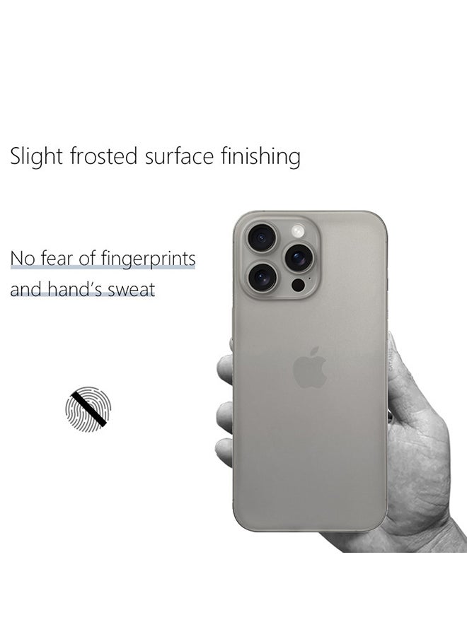 CATANES - غطاء حماية لهاتف iPhone 15 Pro Max من سلسلة Air Skin غطاء خلفي قوي ومتين ورفيع وغطاء حماية من السقوط وطبيعي شفاف - Image 1